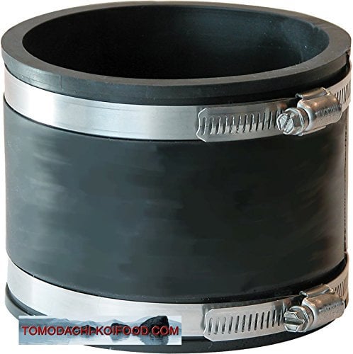 Flexible Rohrverbinder - Flexfittings aus PVC Elastomer für die Teichverrohrung, den Pumpeneinbau, die Reparatur oder Sanierung undichter Rohrstellen im Haushalt, Garten und am Koiteich, Flexible Gummimuffe - bitte wählen Sie die gewünschte Größe aus. (110mm)