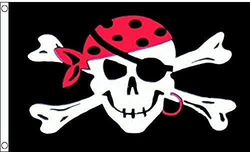AZ FLAG - Flagge Pirat One Eyed Jack - 150x90 cm - Piraten Totenkopf Fahne 100% Polyester mit Messing-Ösen - 110g