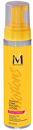 Motions Style and Create Versatile Foam Styling Lotion - For Use on All Hair Types, Lightweight Formula, Contains Shea Butter, Argan Oil, & Coconut Oil, 8.5 oz