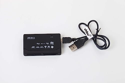 vhbw All-In-One SD Kartenleser USB Hub für Speicherkarten, Smartphone, PC u.v.m. - Mit USB Kabel (Mini-USB auf USB)