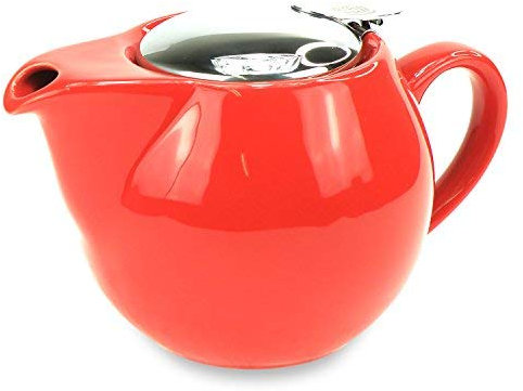 Tetera de porcelana 'Saara' rojo, con filtro, 0,5 L