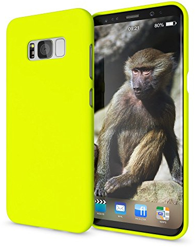 NALIA Handyhülle kompatibel mit Samsung Galaxy S8, Ultra-Slim TPU Silikon Neon Case, Dünnes Cover Gummi Schutzhülle Skin, Etui Handy-Tasche Backcover Smartphone Bumper, Farbe:Gelb