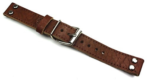 Sulla Herren Leder Uhrenarmband Pilot Feste Stege 20mm
