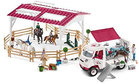 Schleich 72121 Spielset - Tierarzteinsatz in der Reitschule (Horse Club)