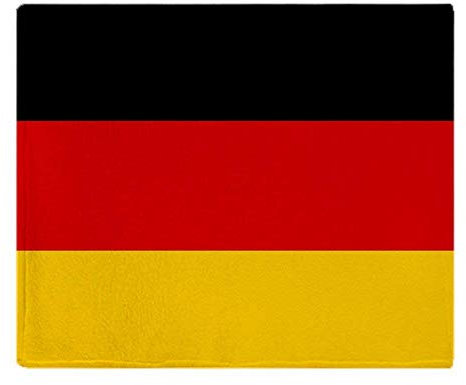 YISUMEI Decke 100x150 cm Kuscheldecken Sanft Flanell Weich Fleecedecke Flagge von Deutschland