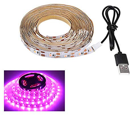 JoyFan LED Plants Grow Strip Light 1M, Full Spectrum Plant Grow Light SMD 2835 for Indoor Plants Greenhouse Aquarium Hydroponic Plant DC 5V
