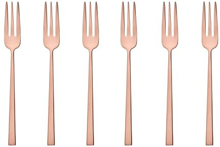 Rock Set 6 Kuchengabeln Edelstahl/PVD Kupfer [SP]