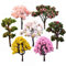 7pcs DIY Mixed Model Trees Miniature Fairy Garden Lawn Ornament Decor Pot Craft Accessories Dollhouse Model Train Scenery Architecture Trees