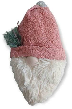 fuoriporta babbo natale 19 x 50 cm fuori porta decorativa in peluche con barba bianca ideale per decorare in occasione delle festività natalizie (rosa)