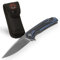 GRAAL KNIVES -BIG SCOUT BLEU Couteau pliant de Randonnée, Bivouac, Lame en Acier D2,manche en G10 avec super grip et idéal en milieu humide Livré avec étui en cordura orientable.