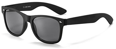Miuno® Sonnenbrille Unisex Herren Damen Etui & Brillentuch Federscharnier matt Gestell 1211 (Schwarz)