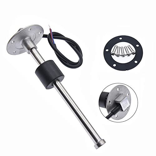 Geloo Sensor de Nivel de Combustible, Barco Marino Remitente de Combustible del Coche Sensor de Nivel de Agua para Combustible Medidor de Agua 0~190 ohm 175MM