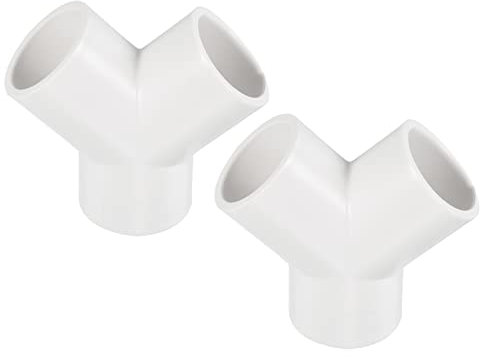 PATIKIL 1 Pouce PVC Tube Raccords, 2 Paquet 3 Voie Y Forme Eau Tube Joint Connecteurs Adaptateurs Union pour Jardin Irrigation Maison Aquarium