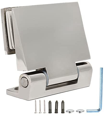 Charnières de porte de douche en verre roulement à billes sans mortaise inclinée simple côté charnière en acier inoxydable salle de bain porte pince pour verre trempé 8-12 mm
