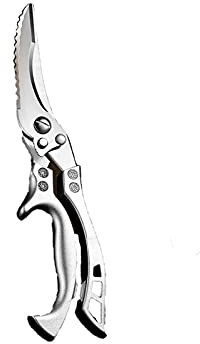 Schwere, multifunktionale Geflügelschere Federgeladene Lebensmittelschere zum Schneiden von Huhn, Fleisch, Knochen, Fisch, Meeresfrüchte, Gemüse, BBQ