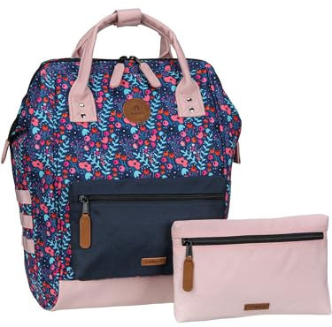 Cabaïa - Adventurer Rucksack Honfleur Medium 18L - Wasserabweisend - Laptopfach bis zu 13 Zoll - 2 Vordertaschen - vegan zertifiziert - Rucksack für Reisen und Arbeit, Damen & Herren - Violett