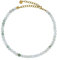 GD GOOD.designs Fussketten für Frauen mit echten Jade Perlen 4mm - Wasserfest - Naturstein Fußkettchen Grün mit verstellbaren Verschluss in 18K Gold
