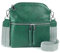 befen Kleine Umhängetasche aus echtem Leder für Damen, leicht, mit Außentasche, B01 Vintage Forest Green