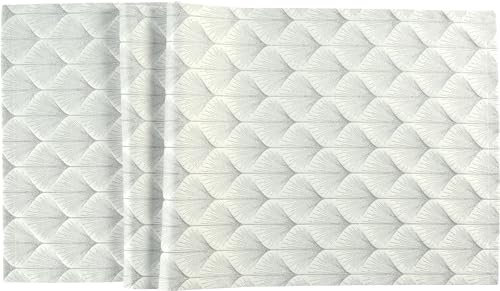 Sander - Weihnachten Tischdeke/Mitteldecke - Glenn - Jacquard,it Glanzeffekt - Ecru/Silber 85 x 85 cm