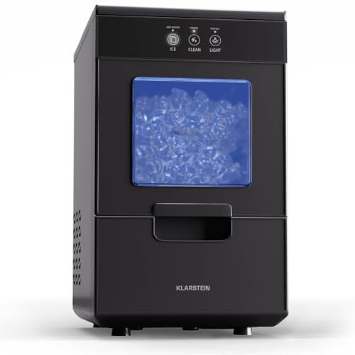 Klarstein 2,2L Eisnugget-Maschine für Zuhause, Camping & Gastro, Schnelle Nuggeteis-Maschine Klein, Profi Eismaschine für Eis Nuggets, Selbstreinigend, 25kg Eis in 24h