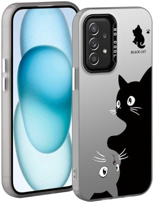 YUXING Handyhülle für Samsung Galaxy A52 4G/5G / A52s 5G Hülle Kunst Muster Design Ultra Dünn Stoßfestes Schutzhülle Bumper Case Cover (Cat)