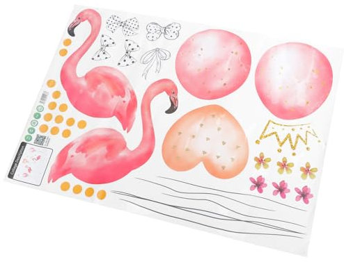 jojofuny Stickers Muraux Flamand Pvc Autocollant Amovible Décoration Pour Chambre Porche Couloir Mur