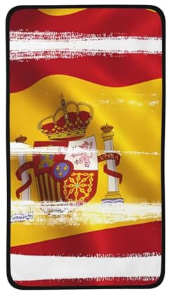 FInpan Toalla de playa con la bandera de España, toalla de baño suave altamente absorbente, toalla de mano decorativa grande, hotel, gimnasio y spa, 16 x 28 pulgadas