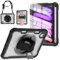 BRAECNstock iPad Mini 7 Hülle 2024 (A17 Pro), Mini 6 Hülle 21,1 cm (8,3 Zoll) 2021 mit Displayschutzfolie, Stifthalter/360° drehbarer Ständer/Schultergurt, stoßfeste Abdeckung für Kinder, iPad Mini 7.