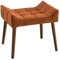 Atahome Petunia Dressing Table Stool - Elegant and Comfortable Padded Makeup Vanity Chair for Bedroom (Orange)