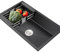 JXDWTL Fregadero de Cocina de Acero Inoxidable, Fregadero Empotrado, Fregadero de Barra con Rejilla de Drenaje, se Puede Instalar Debajo de la encimera/negro/80 * 44 cm