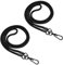 Smomend 2 PCS Correa para Cuello Cordón Cuerda, Cordón de Cuello en Negro con Llavero y Accesorio para Teléfono Móvil, Ideal para Tarjetas de Estudiante, Autobús e Identificación