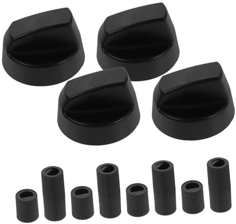 Cabilock Confezione Da 4 Pomello Universale Sostituzione Fornello Sostituzione Manopole Elettrodomestici Sostituzione Manopole Forno Interruttore Del Fornello a Gas Black Plastica