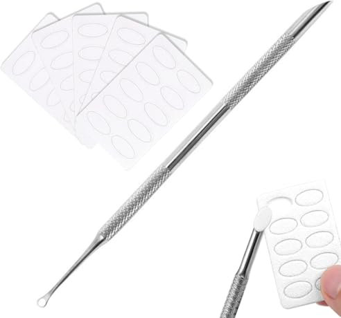 MOLZINY 1 pezzi Spingi Cuticole Spingi Cuticole Professionale con 50 pezzi carta abrasiva fine spingicuticole a doppia testa Carta Vetrata pre Lucidatura per Nail Art
