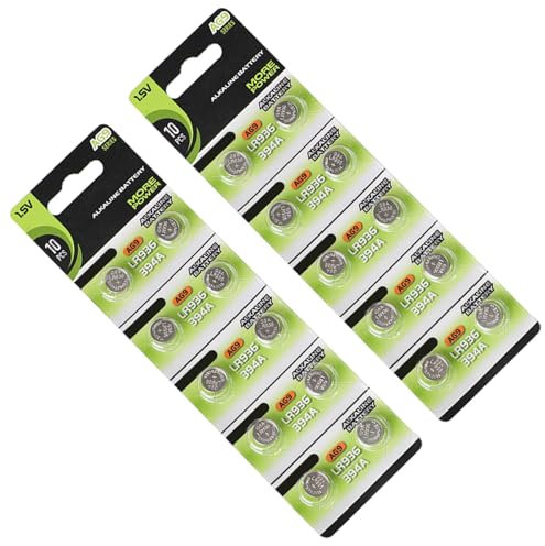 Sanerfa 10pcs/20pcs Alkaline Button Cell Batteries 1.55V Coin Cell Batteries for Watches Calculators AG7/LR57 AG8/LR55