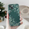 RALEAVO Flower Case for iPhone 12, Liquid Silicone Shockproof Protection Case Cover for Girls Women with Aesthetic Cute Floral Patterns Soft Slim Phone Case for iPhone 12-Dark Green/Leaves