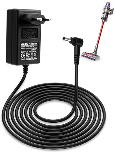 Caricatore da 30,45 V, compatibile con Dyson V10 V11 V12 V15, alimentatore con cavo da 1,8 m, adattatore di alimentazione 33 W per aspirapolvere Dyson Cyclone Absolute Animal Motorhead senza fili