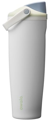 Owala FreeSip Sway Stainless Steel Water Bottle, 1185ml, Iced Breeze | Insulated Stainless Steel | Durable Grab-and-Go Bucket Handle | Leak-Proof Lid with Push-Button to Open