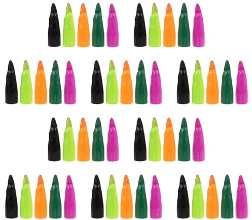 Toyvian 50stücke Hexennägel Nagelkrallen für Halloween-kostüm Künstliche Fingernagelkappen aus Hexenfinger-Prothesen Gruseliges Party-Accessoire