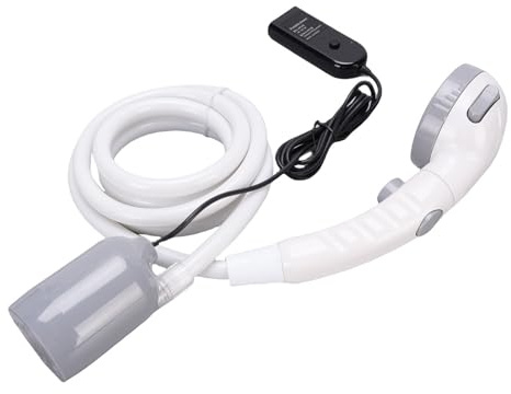 CHICIRIS Tragbare Campingdusche, Typ-C-Auto-USB-betriebene Elektrische Außenduschpumpe mit IPX7-Wasserdichtigkeit, 3 Sprühmodi, für Camping, Wandern, Reisen, Haustierwaschen,