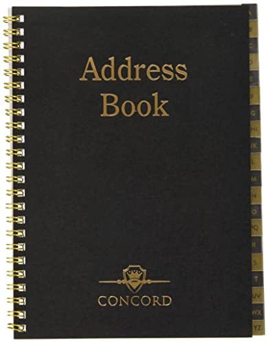 Concord CD10 Address Book Wirebound Board Cover A5 Ref 87110