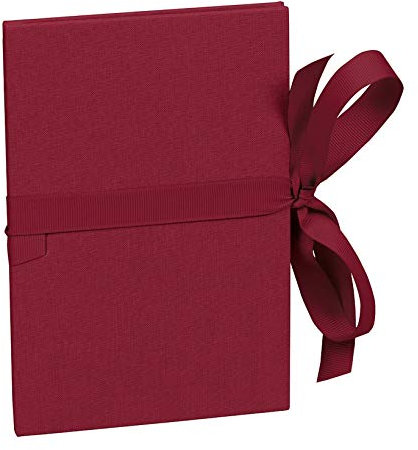 Semikolon 353234 Leporello Grande A5 15 x 21 cm - 14 Fotos 13 x 18 cm - Ziehharmonika-Fotobuch - burgundy dunkel-rot