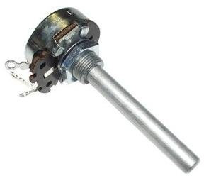 Potentiometer 1K, 4W, linear, mit 6mm Achse
