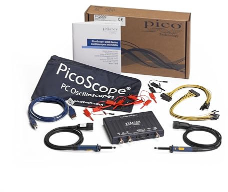 Pico Technology PicoScope 2207B Oszilloskop 2 Kanal MSO Mischsignalsysteme 70 MHz USB Digitaloszilloskop inkl. 2 Kanäle, Tastköpfen und PS7 Software für Windows, Mac, Linux