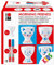 Marabu 0125000000099 - Porcelain & Glas Painter Kids, Set Morning Friends, spülmaschinenfest nach Einbrennen, Set mit 4 Eierbecher, 2 Farben Porzellan- und Glasmalstift KiDS rot blau, Spitze 1 - 3 mm
