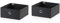Leifheit Box, klein, 2er Set, Baumwolle, schwarz, 27.5 x 28 x 13 cm, 2-Einheiten