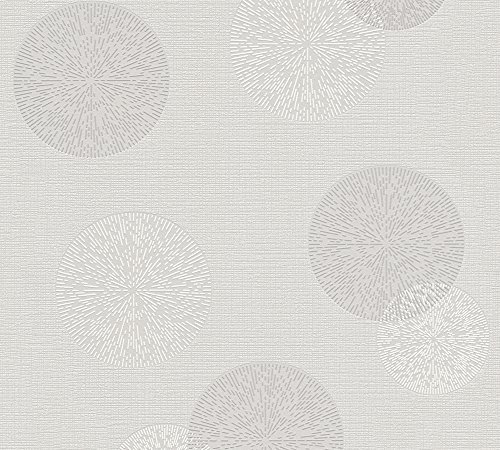 A.S. Création Vliestapete Happy Spring Tapete 10,05 m x 0,53 m grau weiß Made in Germany 347712 34771-2