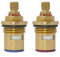 Pair of Tap Magician Replacement Ceramic Disc Quarter Turn Tap Cartridges (Pair) 20 Teeth BSP 1/2 SUPPLIED WITH SOLID BRASS SCREWS (QH43H)