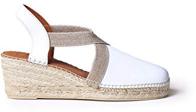 Espadrille Cuir Femme - TOSSA - Blanc, 36 EU