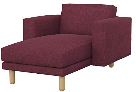 Soferia Überzug Kompatibel Mit Norsborg Freistehende Recamiere Sofasitzbezug Sitzkissenbezug Chaiselongue-Bezug Husse Wasserabweisend Fleckschutz Softi Rot Bordeaux