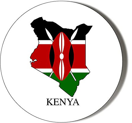 KENYA FLAG MAPPED 45mm Medium Fridge Magnet